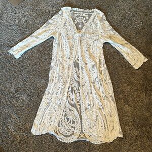 Off white Lace Kimono Size S/M